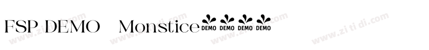 FSP DEMO   Monstice字体转换